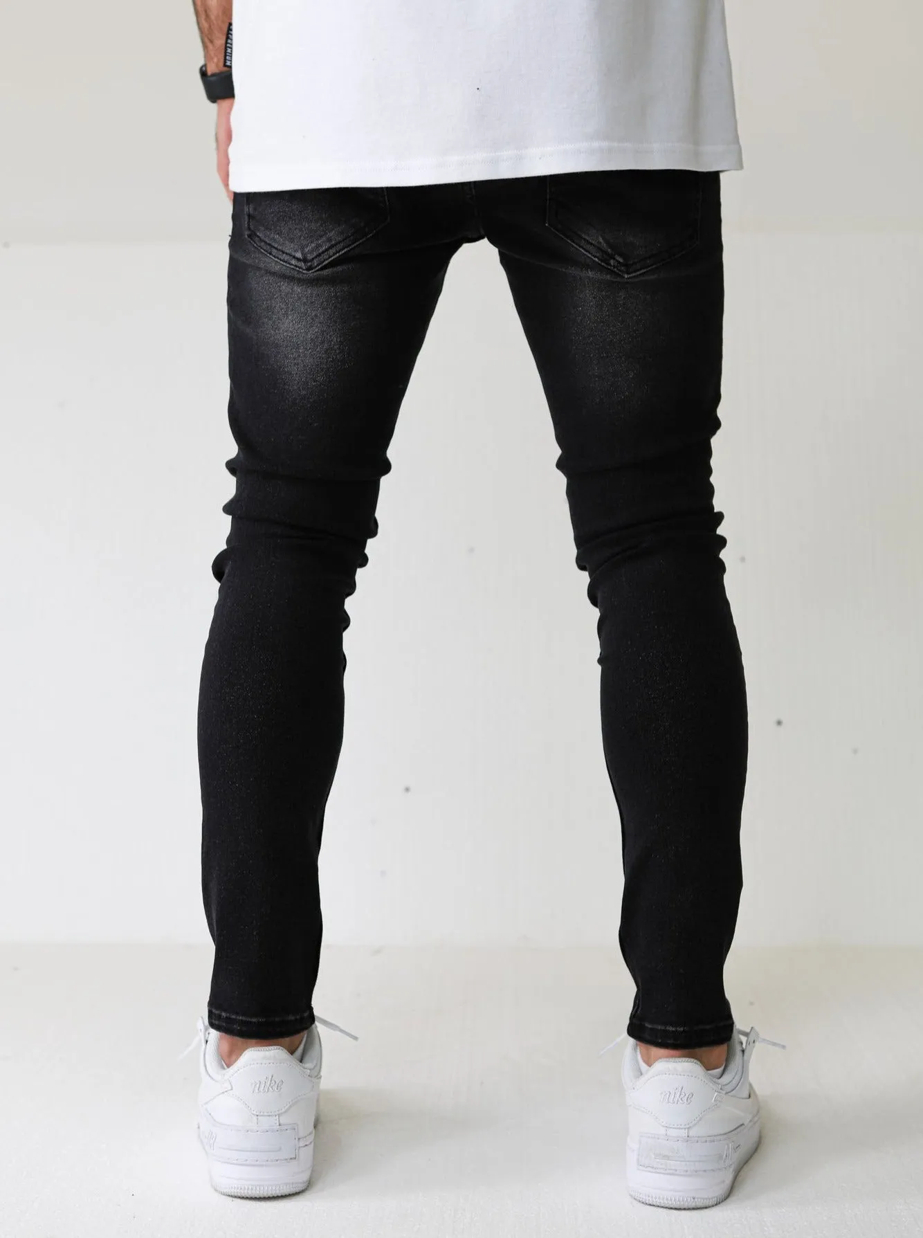 Distressed Premium Black Jeans