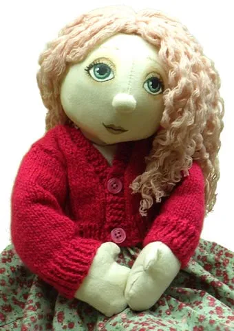 *DOWNLOAD* - Knitting Pattern A4 - Cardigan for 54cm/21" Rag Doll