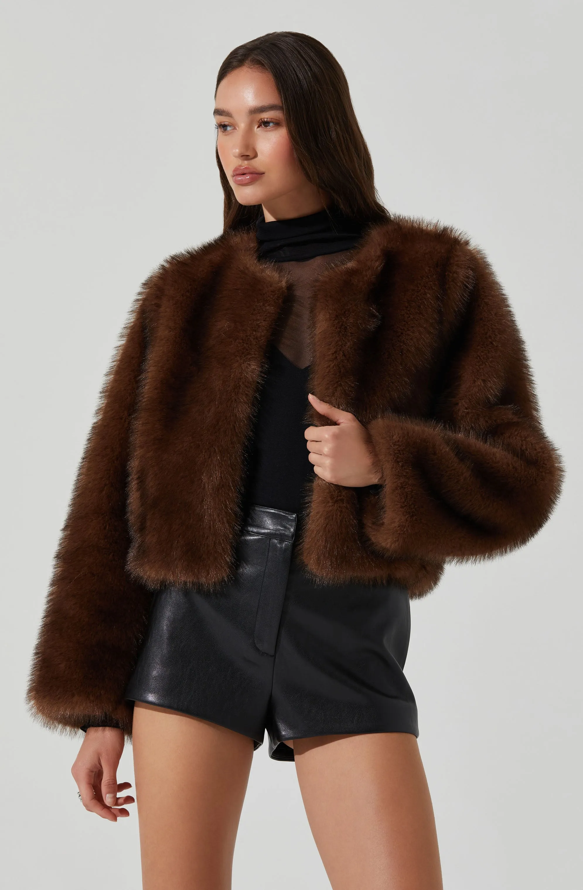 Doxey Faux Fur Cropped Jacket