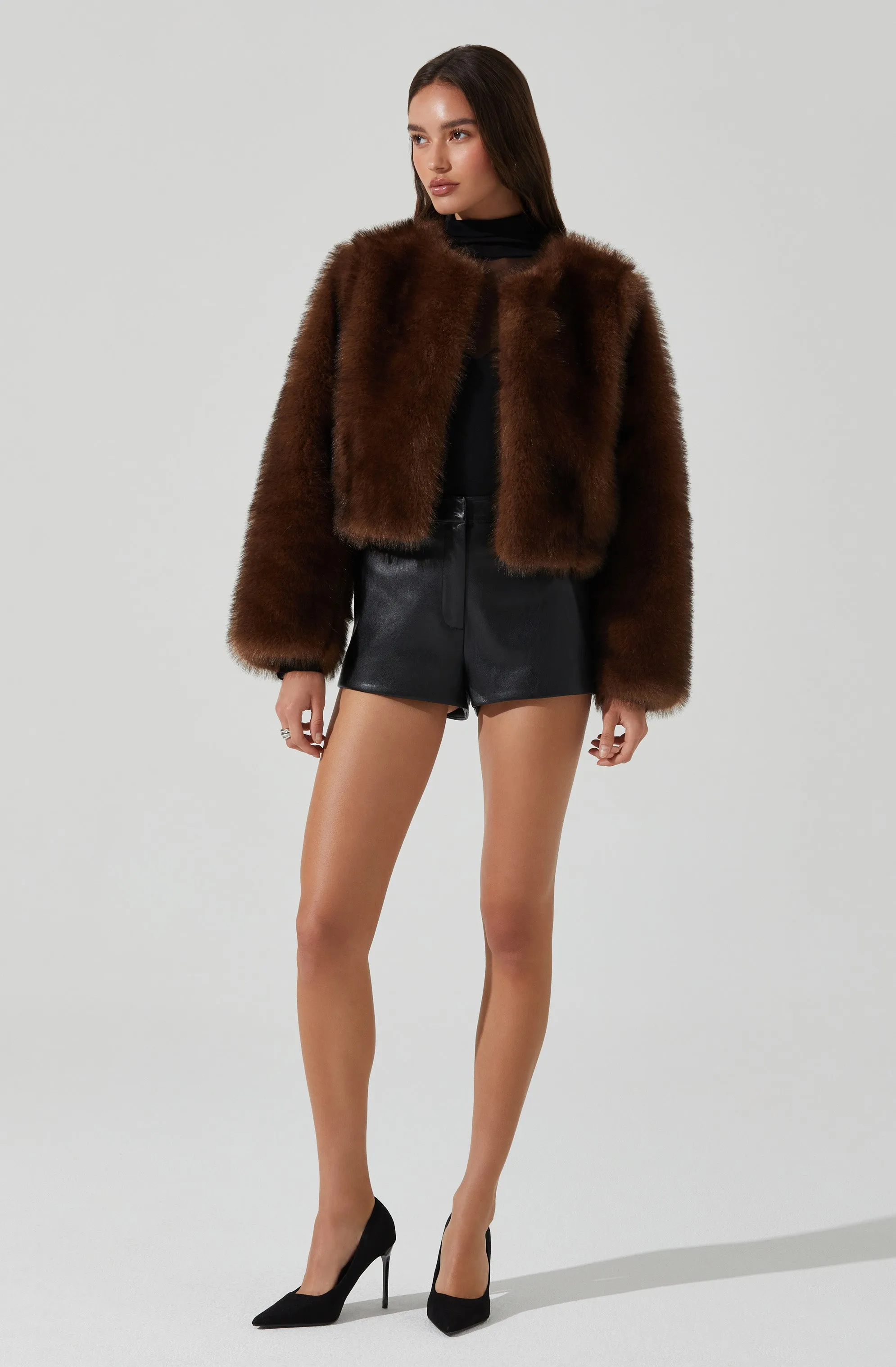 Doxey Faux Fur Cropped Jacket