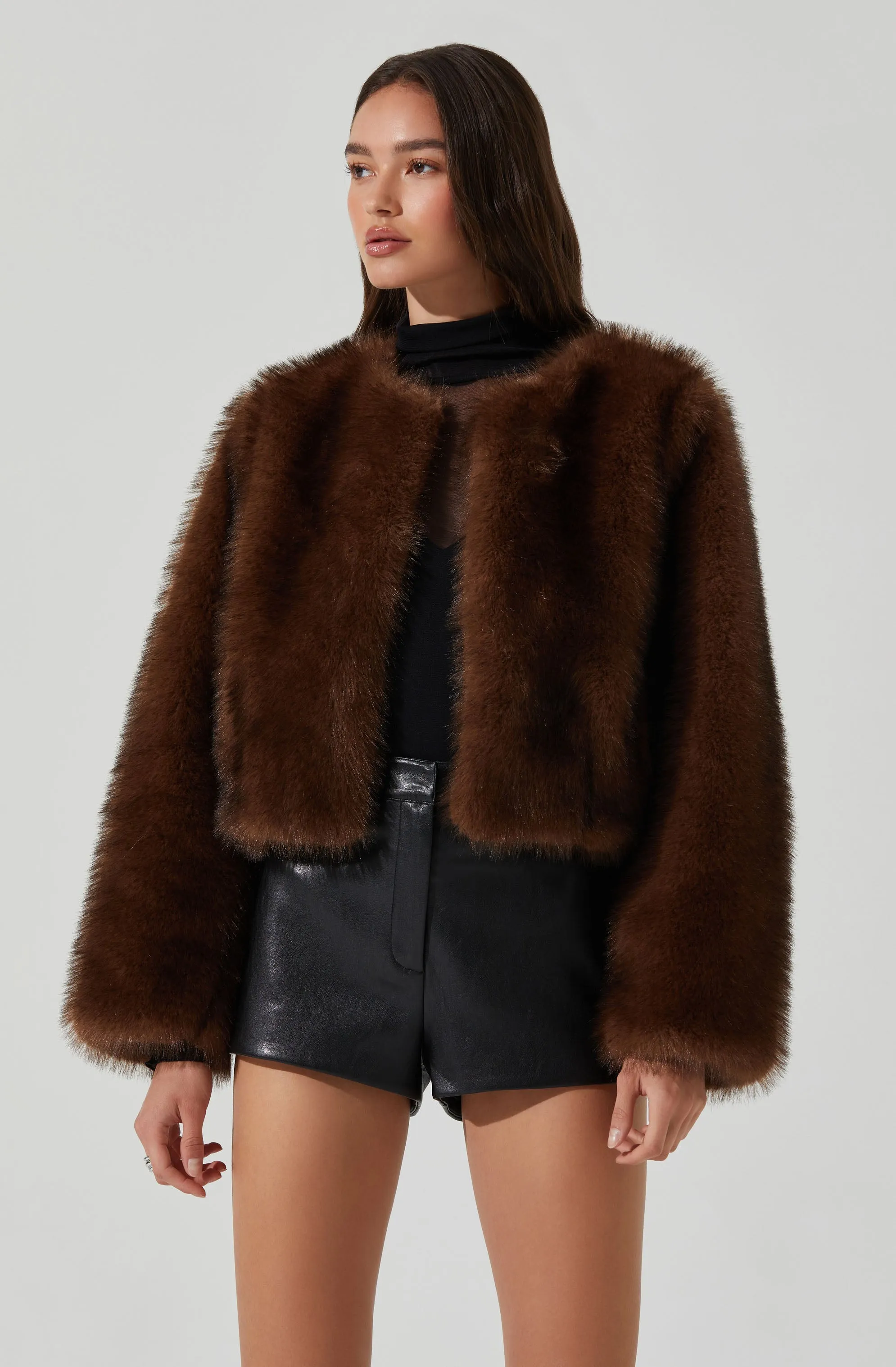 Doxey Faux Fur Cropped Jacket