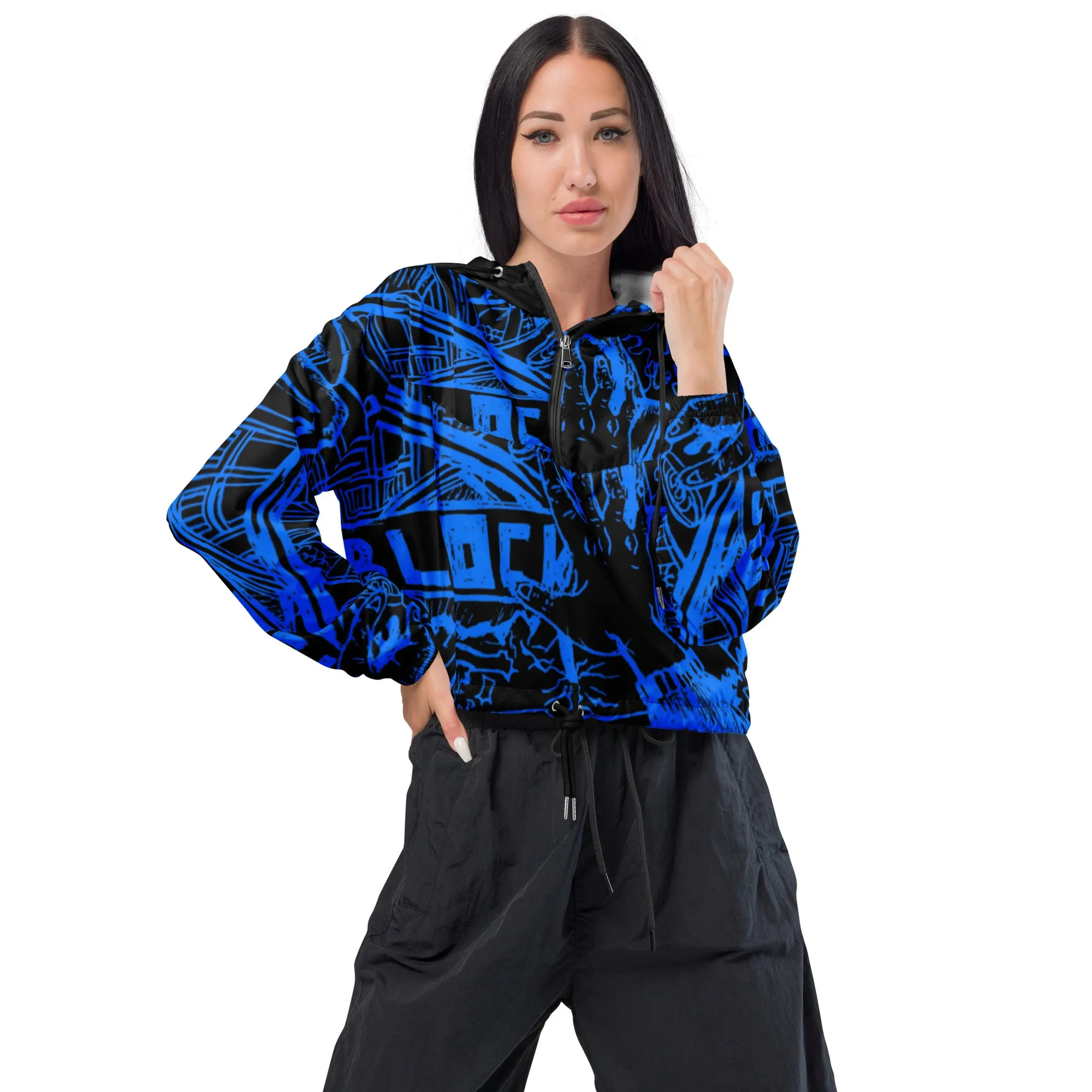 Dream Block Print Women’s cropped windbreaker