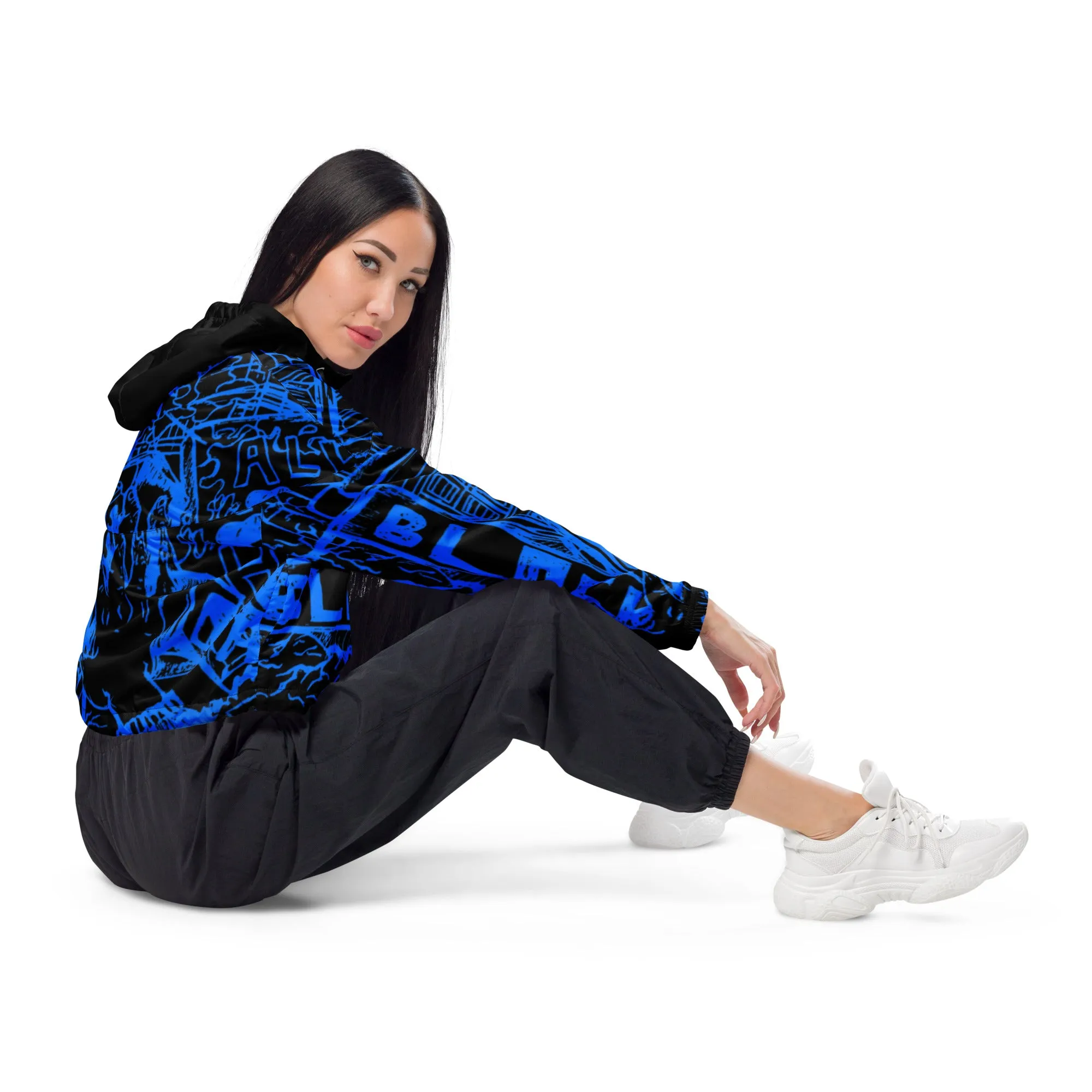 Dream Block Print Women’s cropped windbreaker