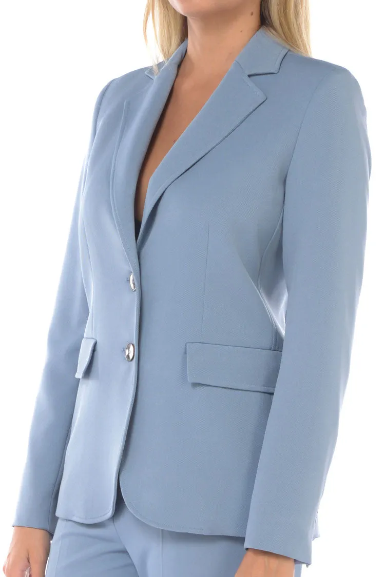 Erica Twill Blazer in Dusty Blue