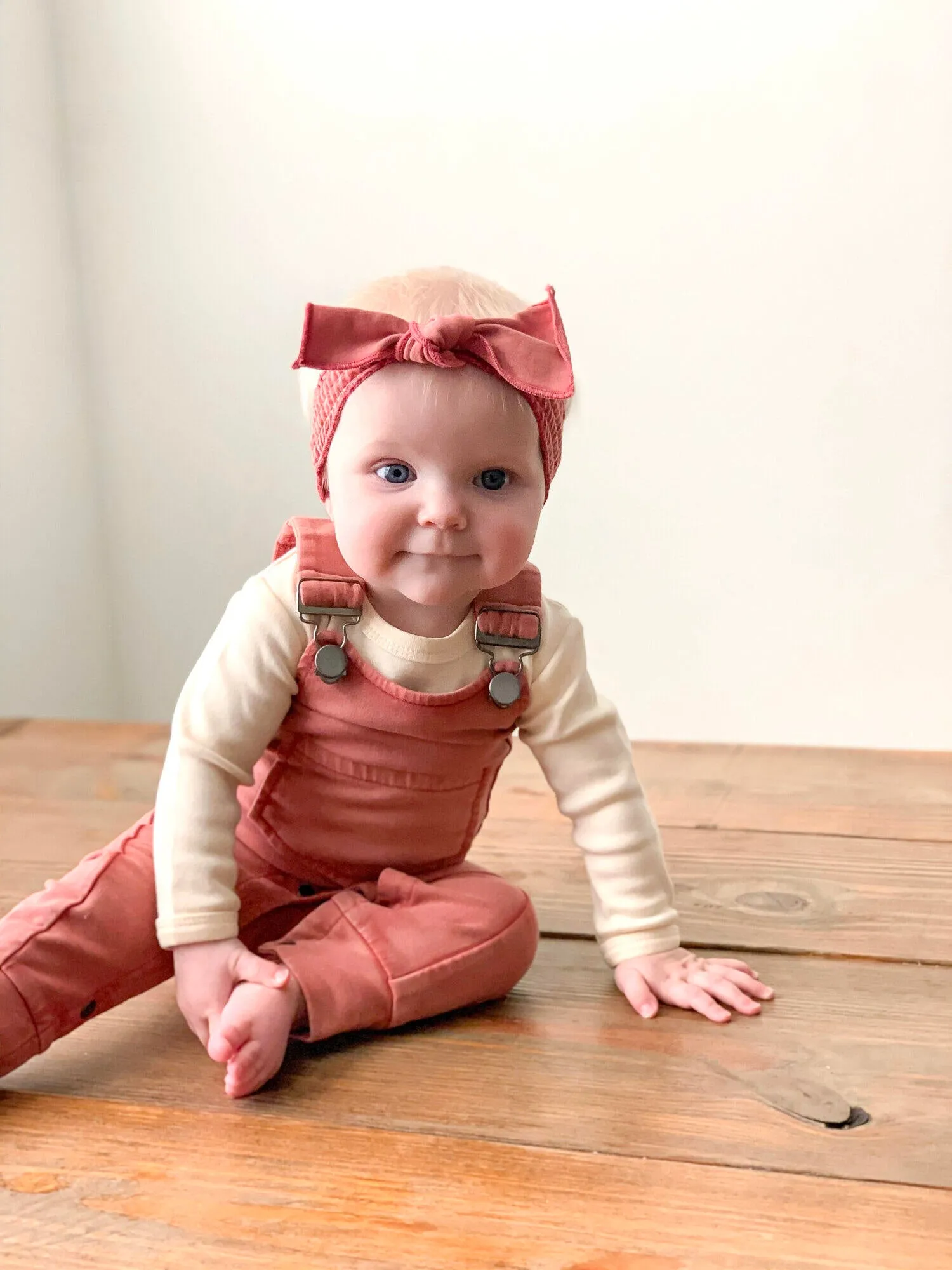 Faux Denim Smocked Headband