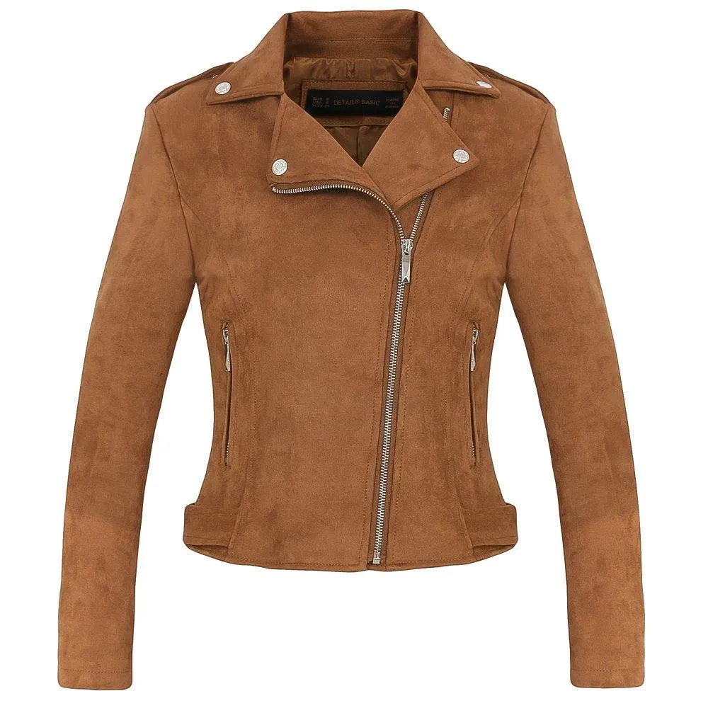 FAUX SUEDE BIKER JACKET