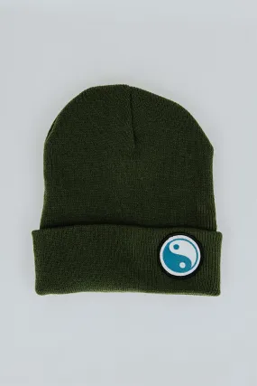 Folded Knit Beanie - Yin and Yang