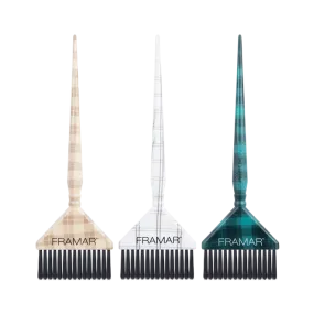 Framar Plaid Hair Day Big Daddy Extra Wide Brush Set