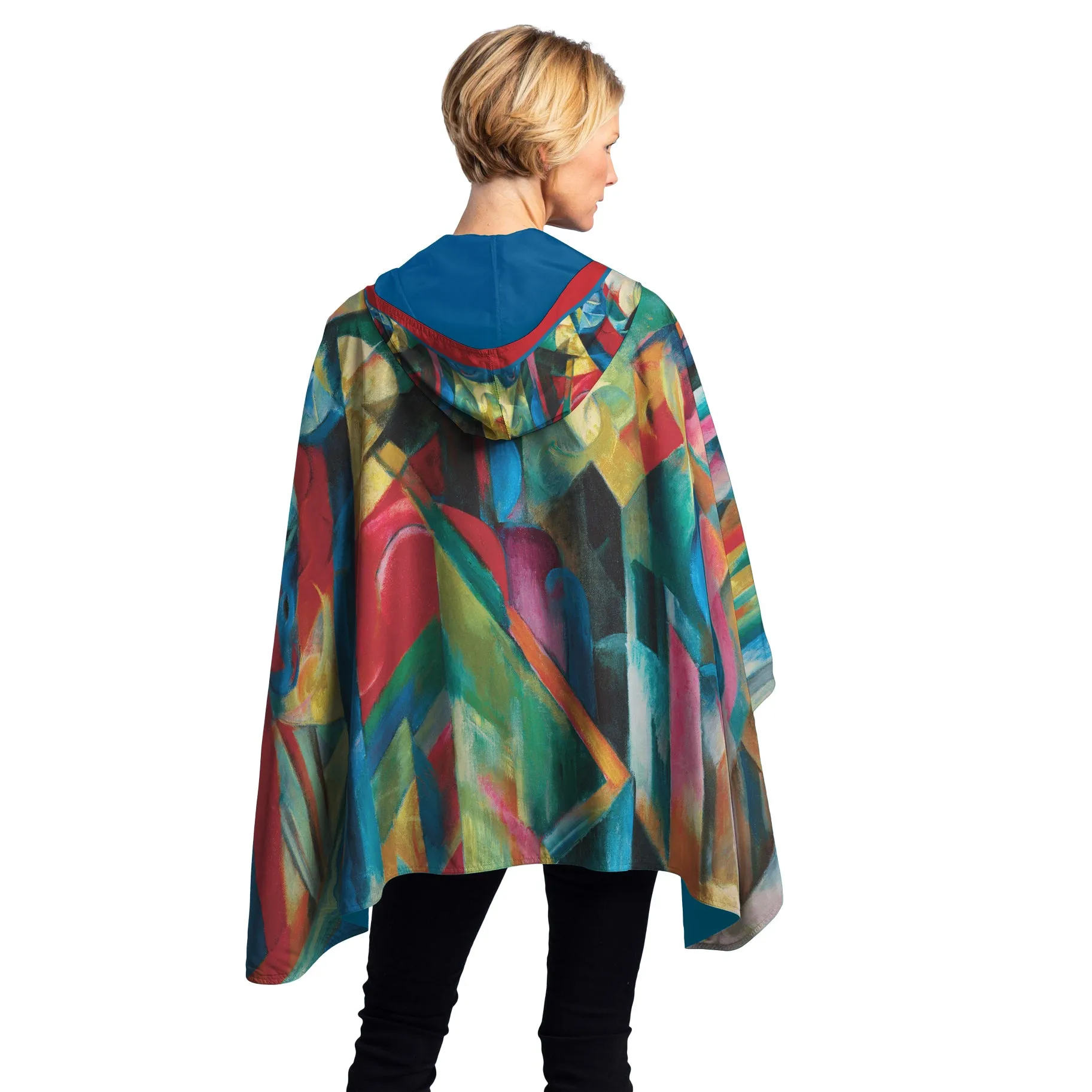 Franz Marc Stables Womens Rain Cape - Rainproof Breathable Rain Poncho