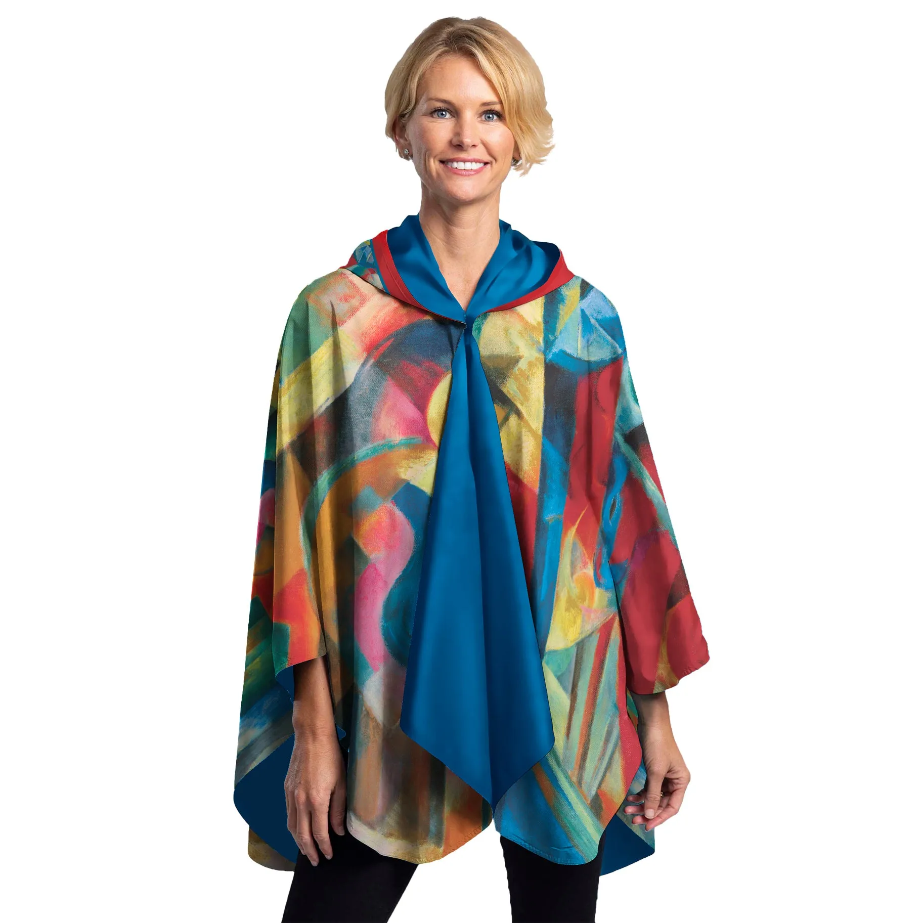 Franz Marc Stables Womens Rain Cape - Rainproof Breathable Rain Poncho