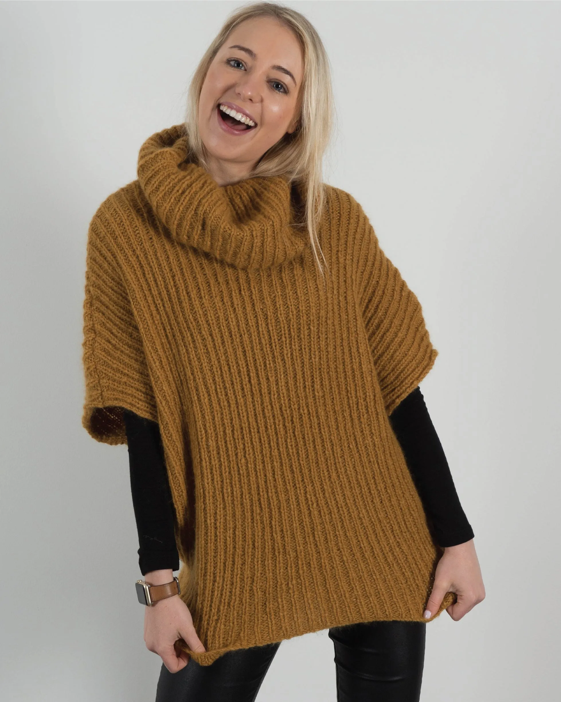 FREE Knitting Pattern Download - Alpaca Brushed Poncho Top