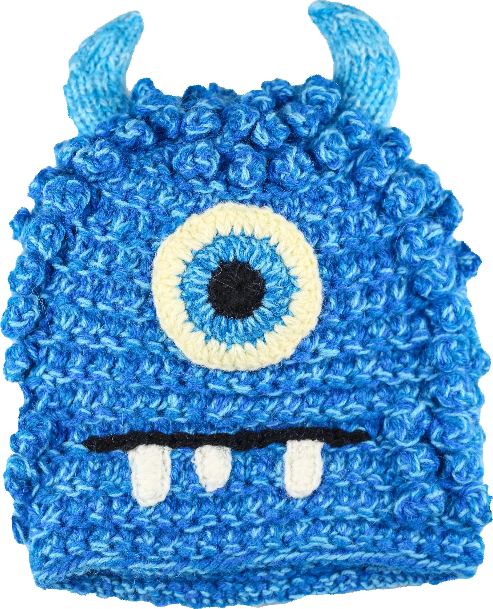 Fun Hand Knit Kids Monster Hat - Bally