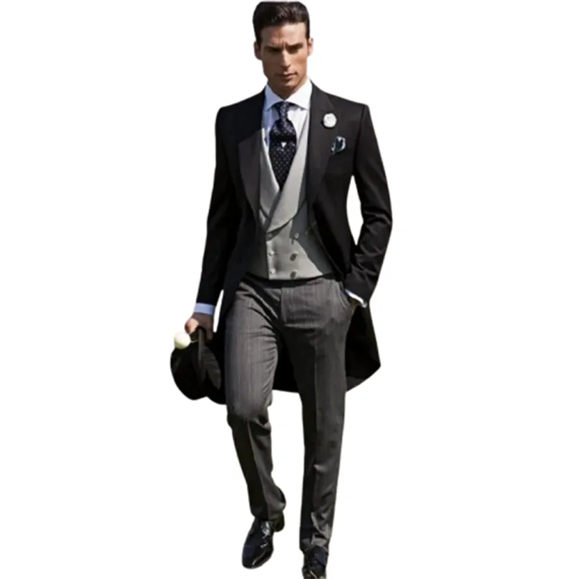 Funki Buys | Suits | Men's 3 Pcs Tailored Wedding Morning Suit