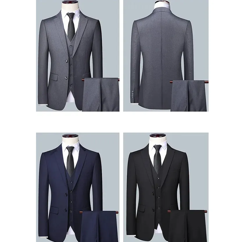 Funki Buys | Suits | Men's High Quality 3 Pcs Formal Dress Suit