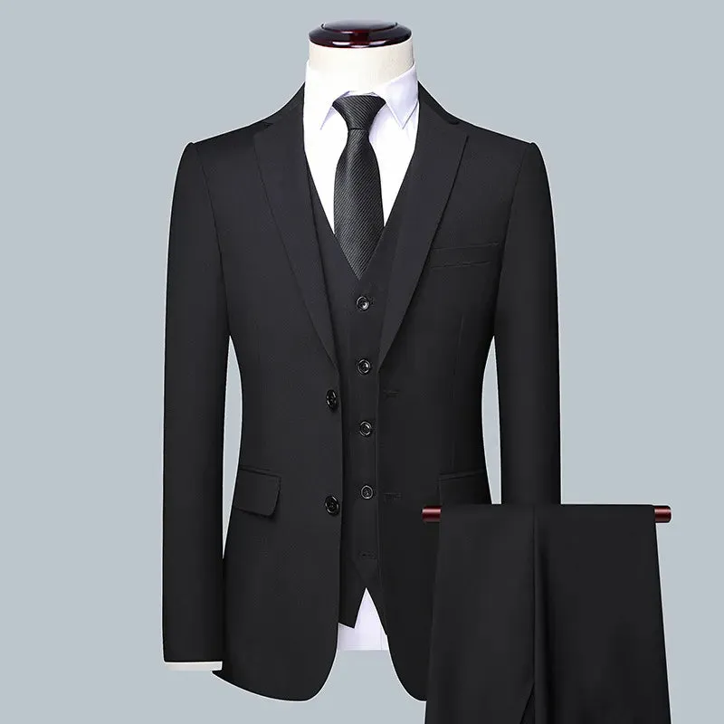 Funki Buys | Suits | Men's High Quality 3 Pcs Formal Dress Suit