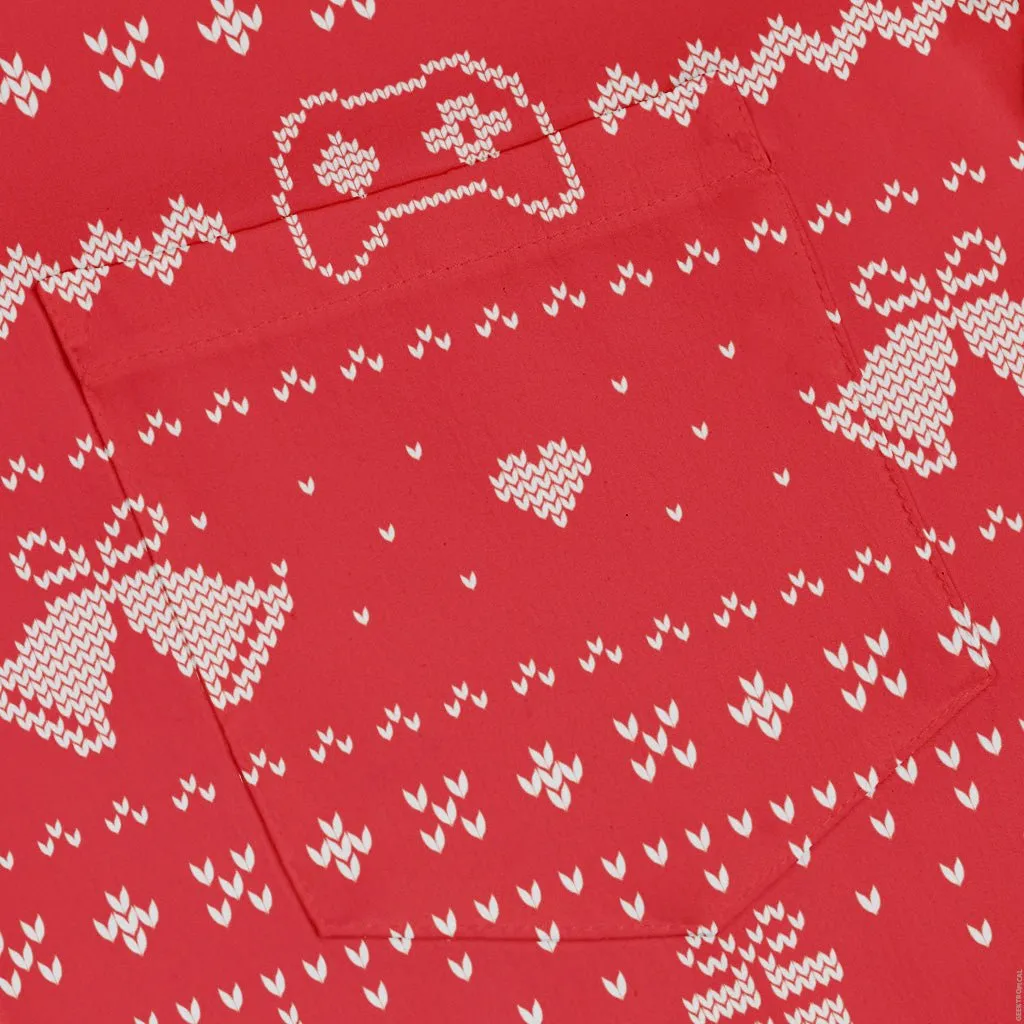 Gamer Christmas Sweater Button Up Shirt