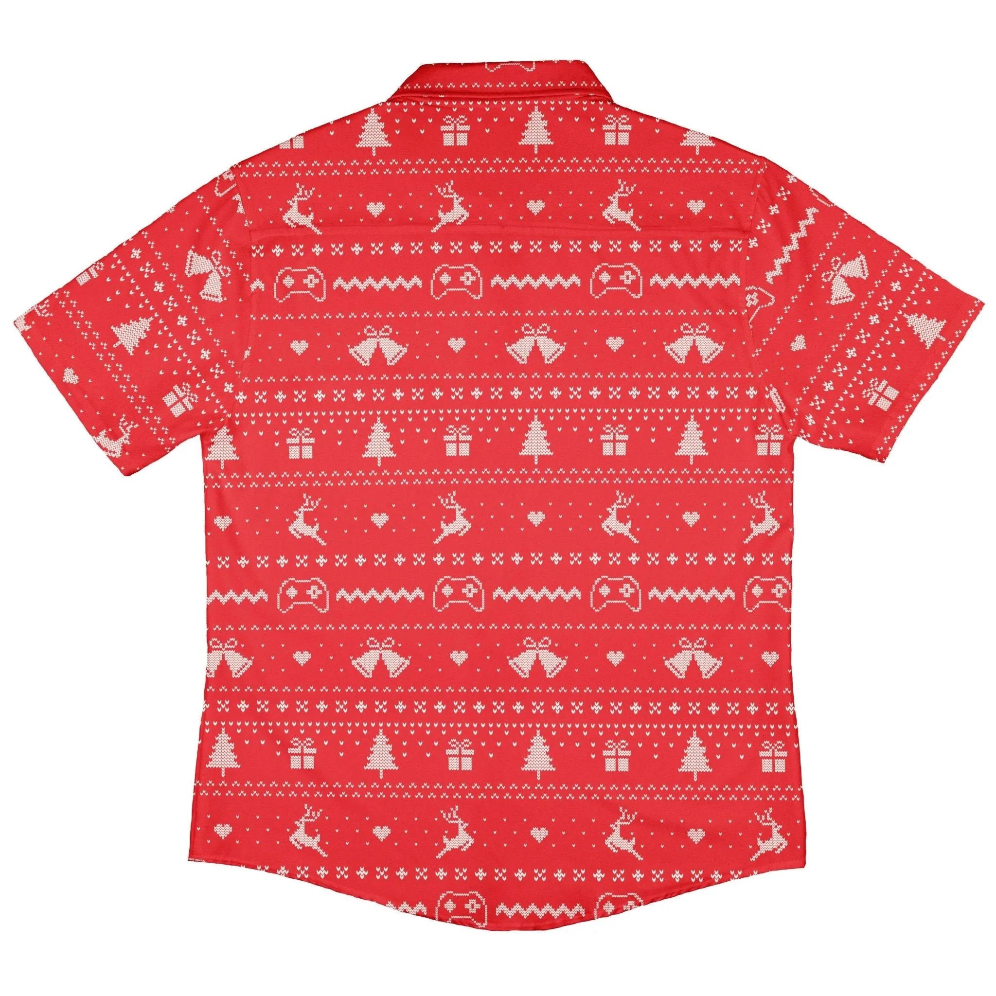 Gamer Christmas Sweater Button Up Shirt