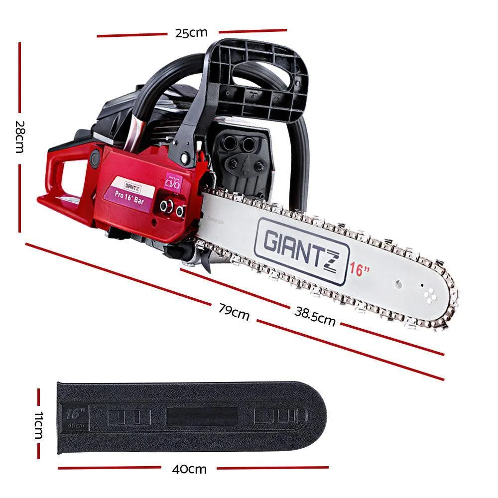 GIANTZ 45CC Petrol Commercial Chainsaw Chain Saw Bar E-Start Black