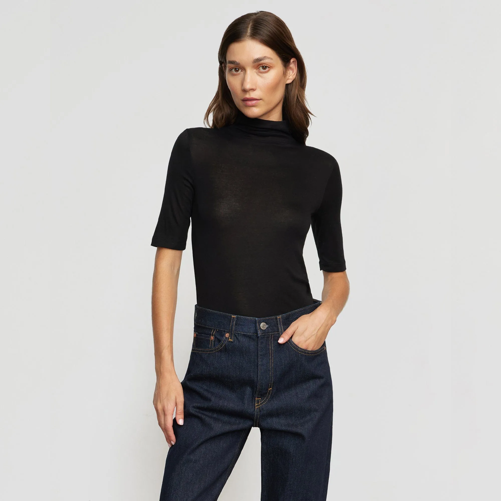 Gina Tencel-Wool Semi-Sheer Tee