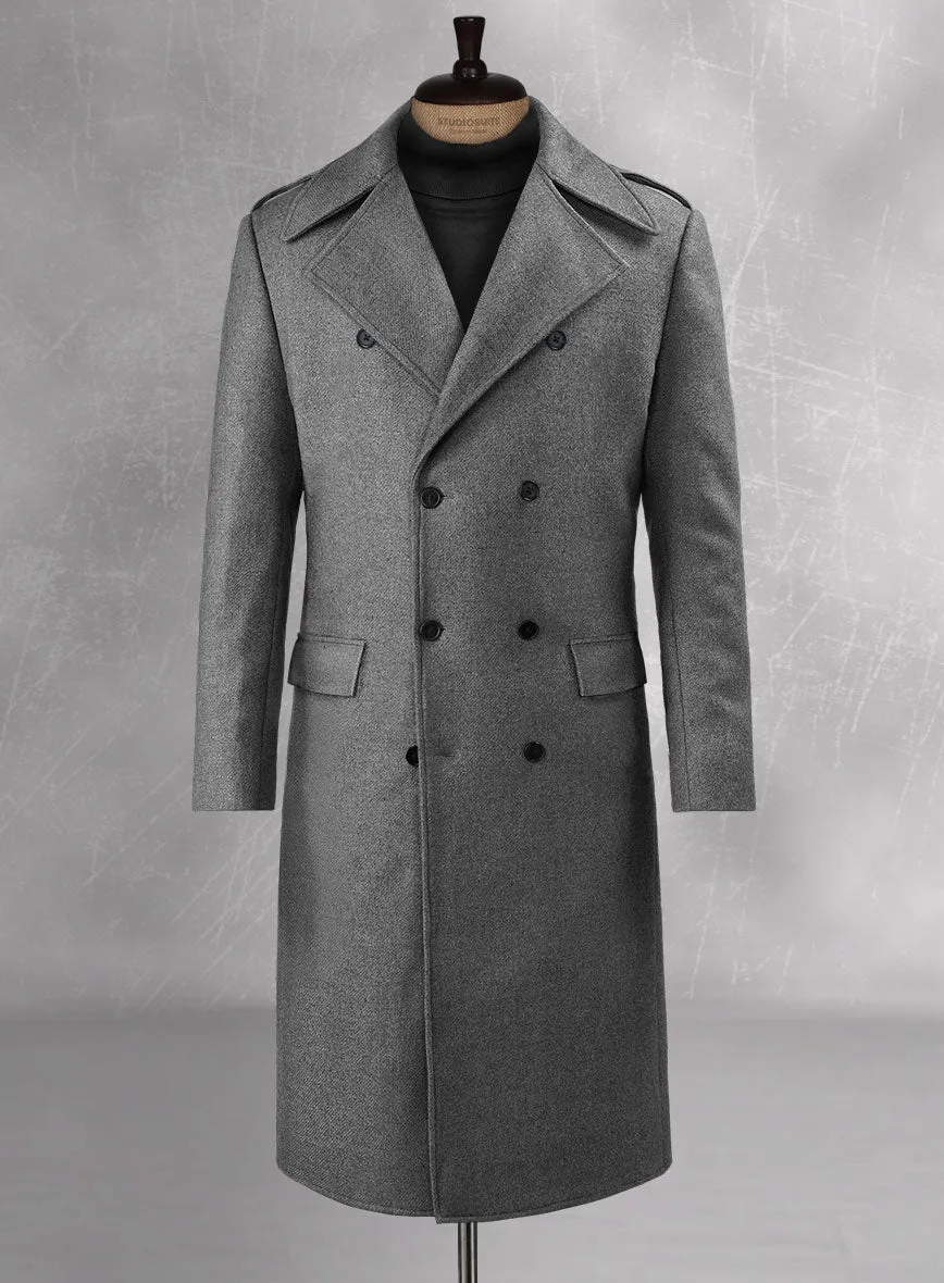 Gray Heavy Tweed GQ Style Overcoat II