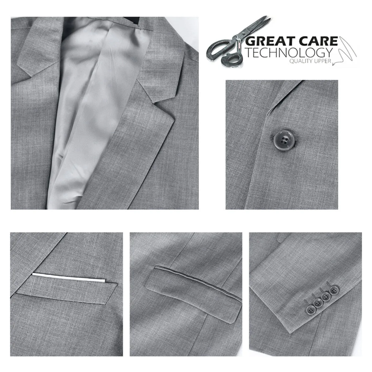 Grey Casual Blazer Slim Fit Business Blazer