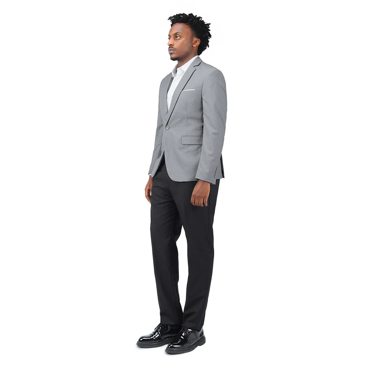 Grey Casual Blazer Slim Fit Business Blazer