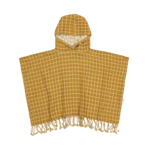 Grid Poncho | Ochre