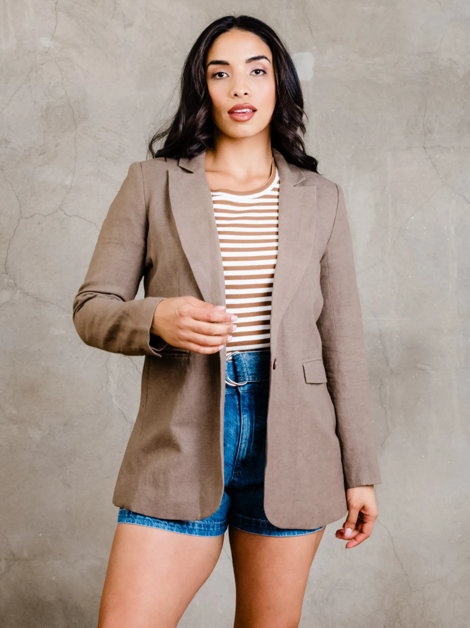 Heather Linen Blazer