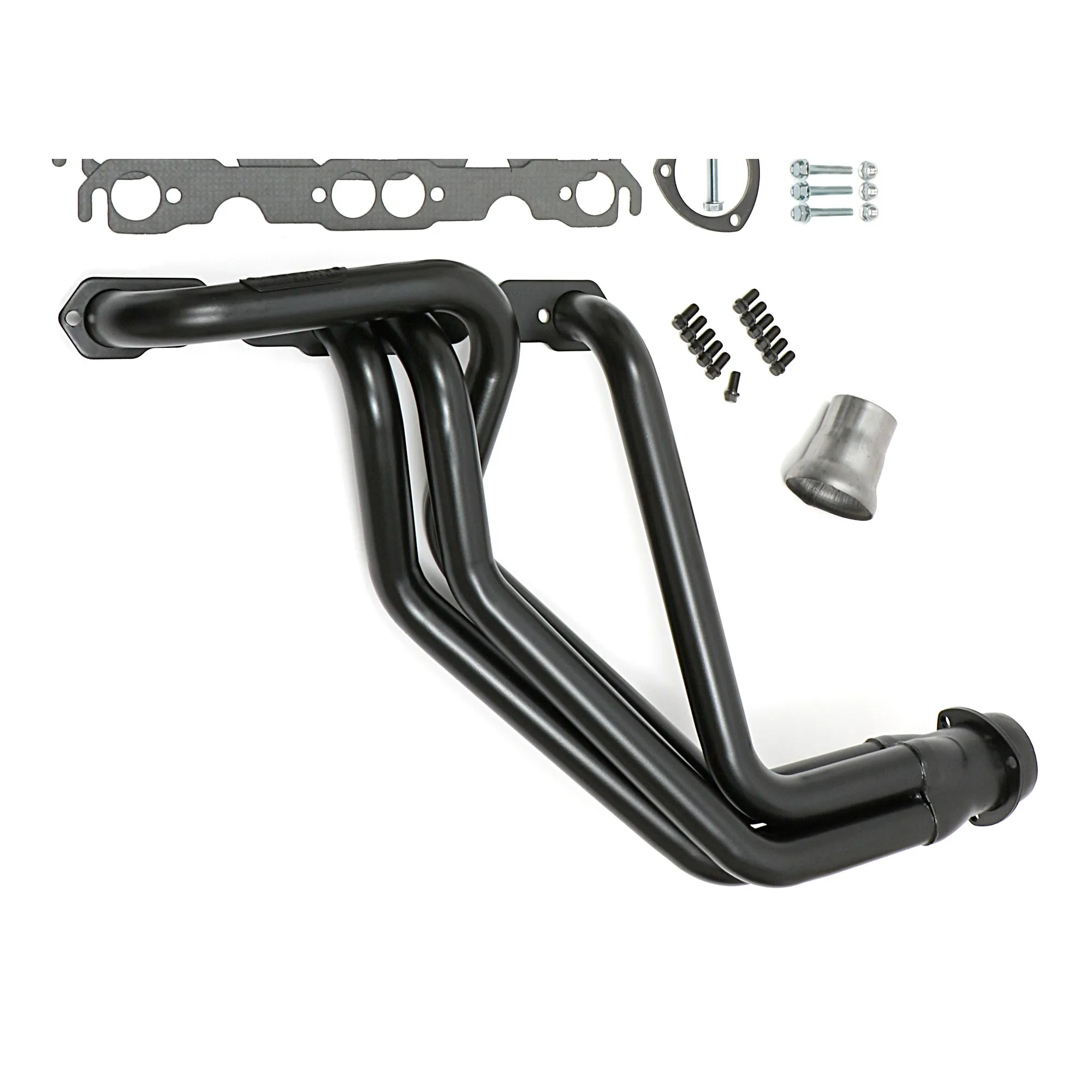 Hedman Hedders Street Headers - 1.625 in Primary - 3 in Collector - Black Paint - Small Block Chevy - GM Fullsize SUV / Truck 1967-91 69090 - Pair