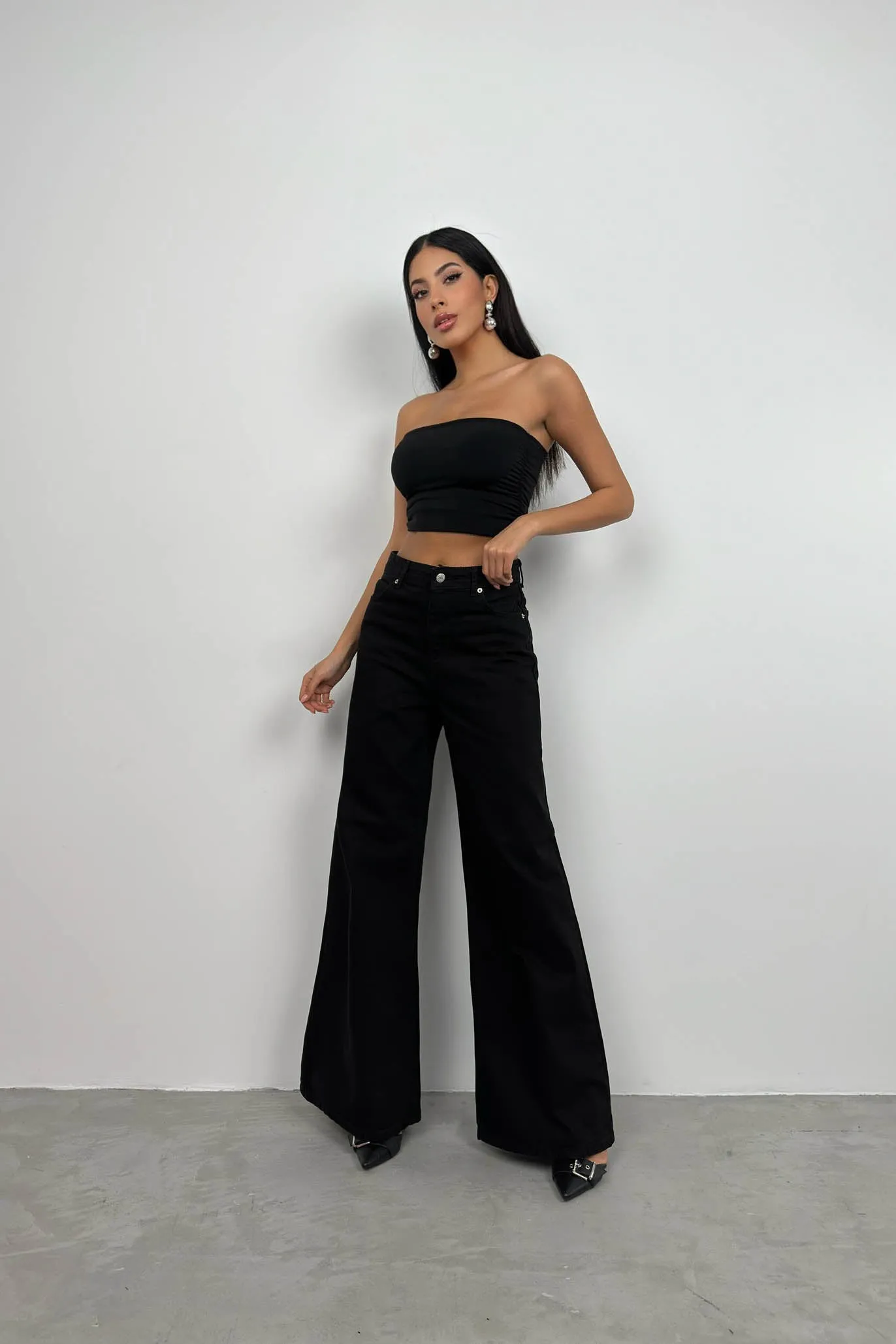 High Waist Palazzo Jeans