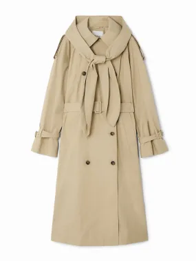 Hooded trench coat