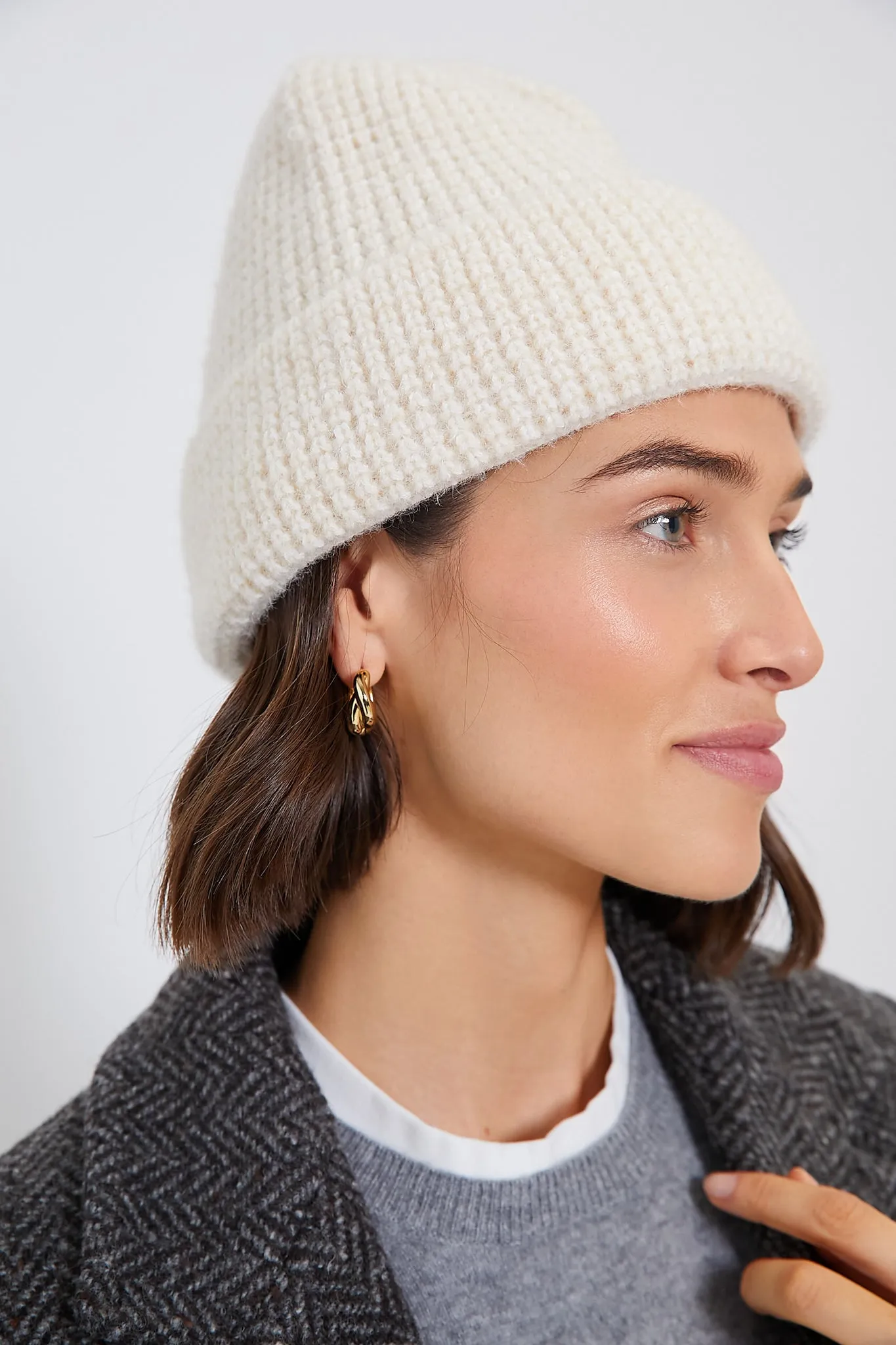 Ivory Ripton Textured Beanie