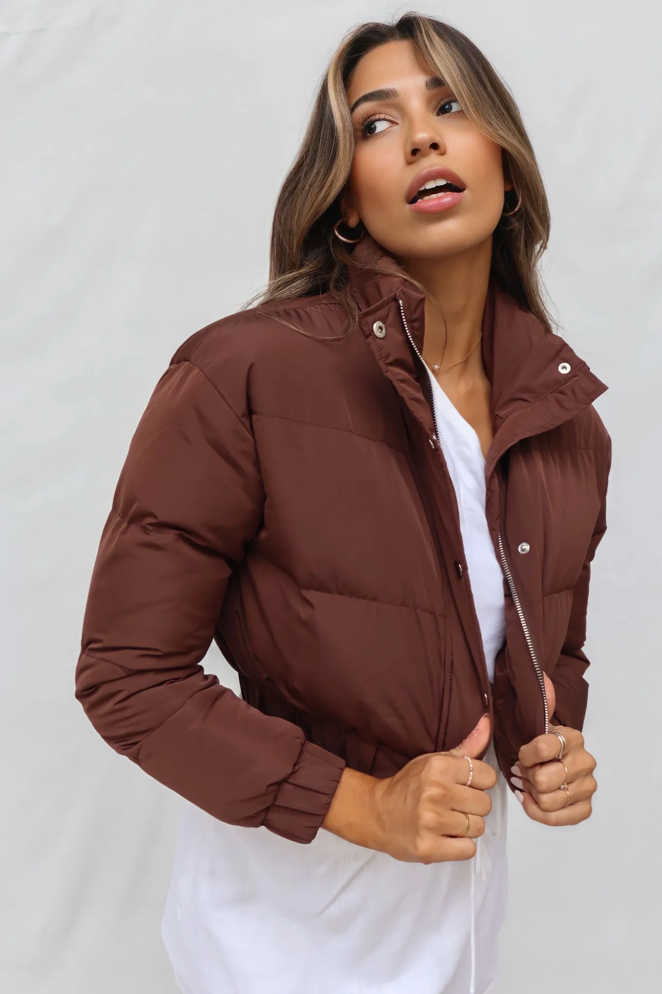 Josette Puffer Jacket - Brown