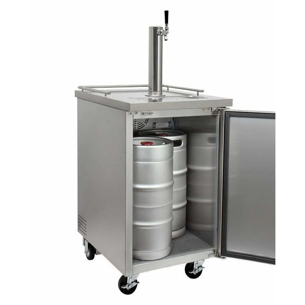 Kegco 24" Wide Single Tap All Stainless Steel Kegerator XCK-1S