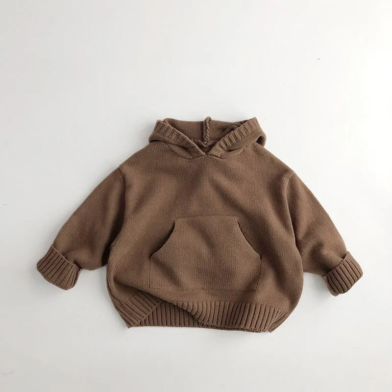 Knitted Cotton Baby Hoodie