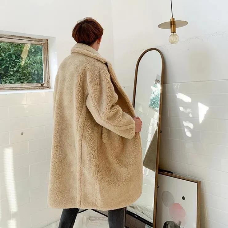 [Korean Style] Diny Fur Oversized Coats