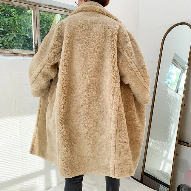 [Korean Style] Diny Fur Oversized Coats