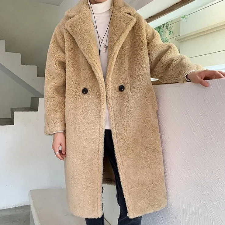 [Korean Style] Diny Fur Oversized Coats