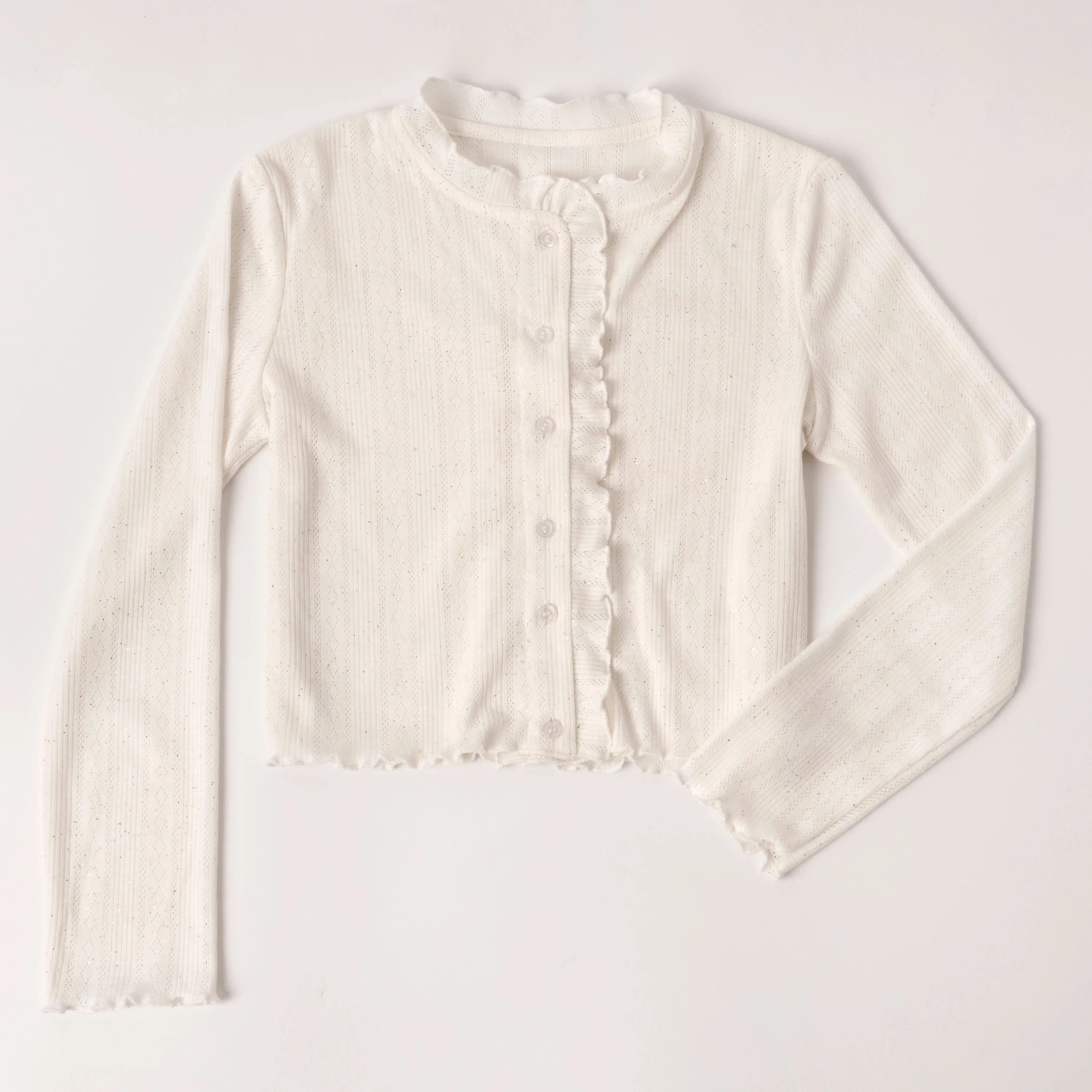 Lettuce Edge Pointelle Cardigan