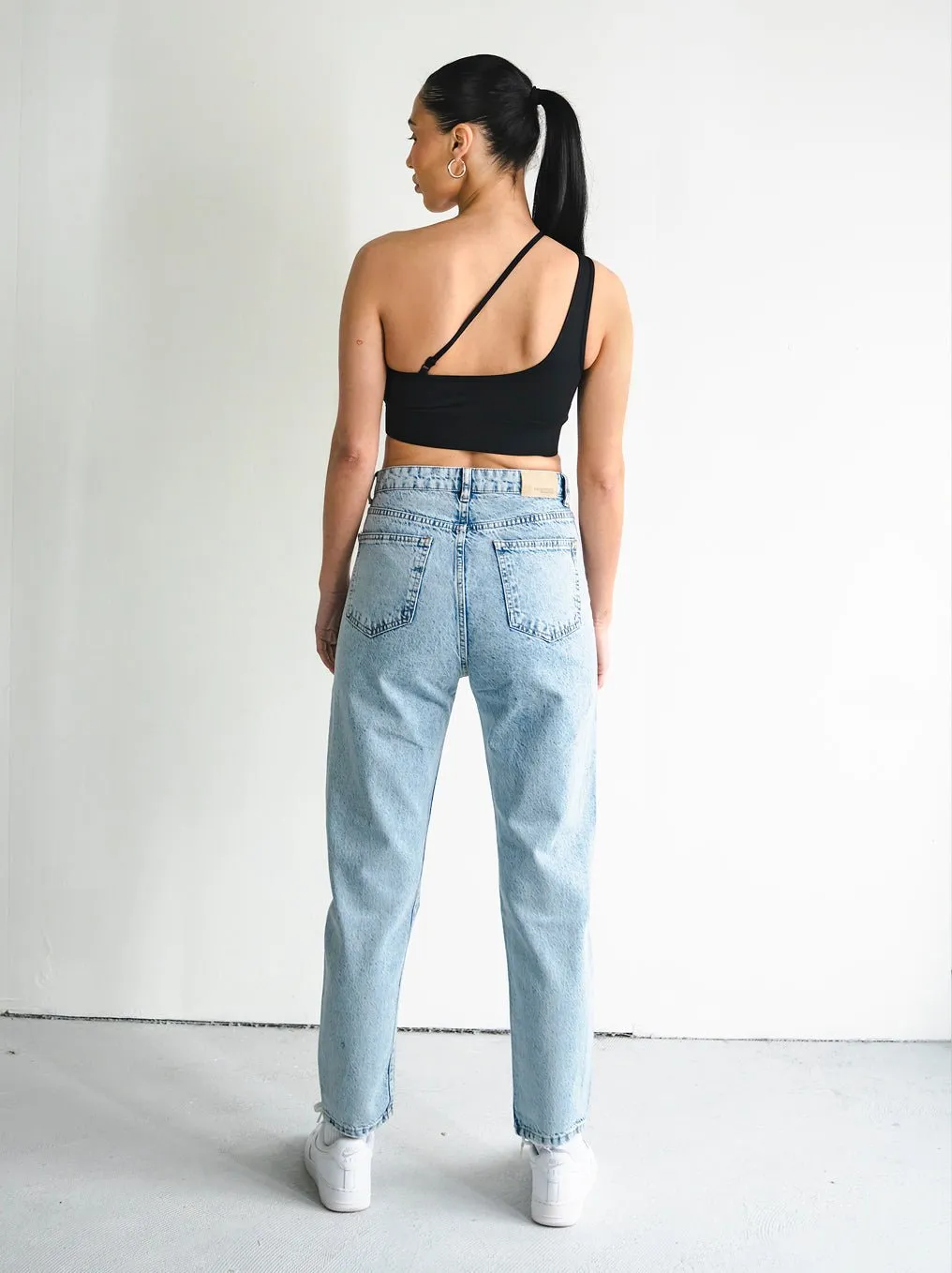 Light Blue Basic Baggy Women Jeans