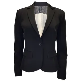 Marc Cain Black Mesh Detail Techno Micro Blazer