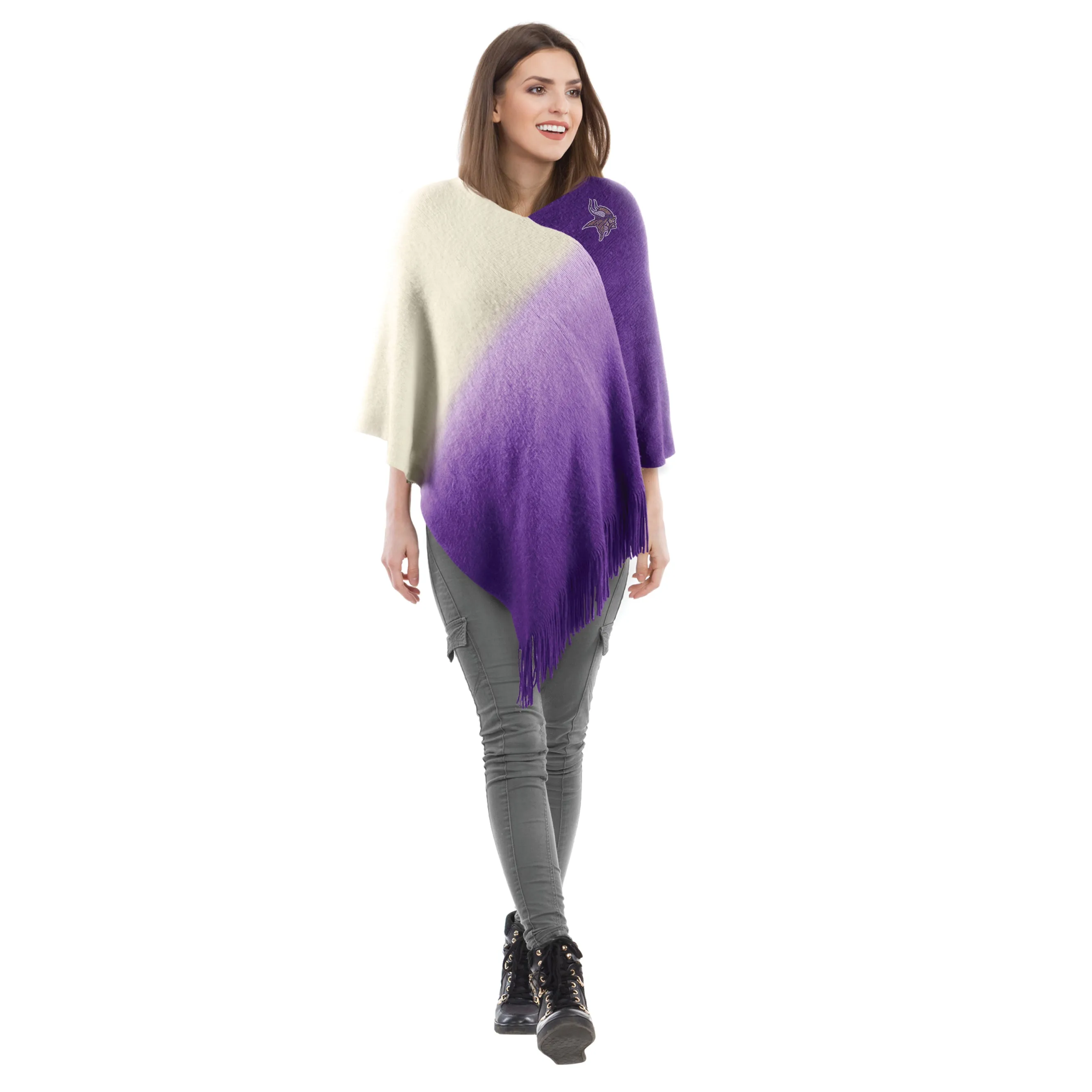 Minnesota Vikings Dip Dye Poncho