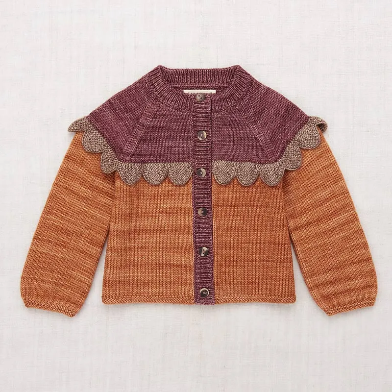 Misha & Puff - Scallop yoke cardigan - Rose Gold