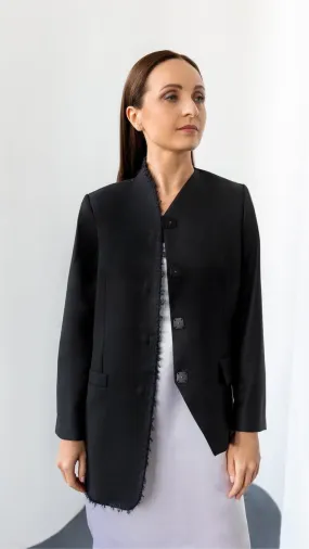 Mohair Edge Black Blazer by INNNA