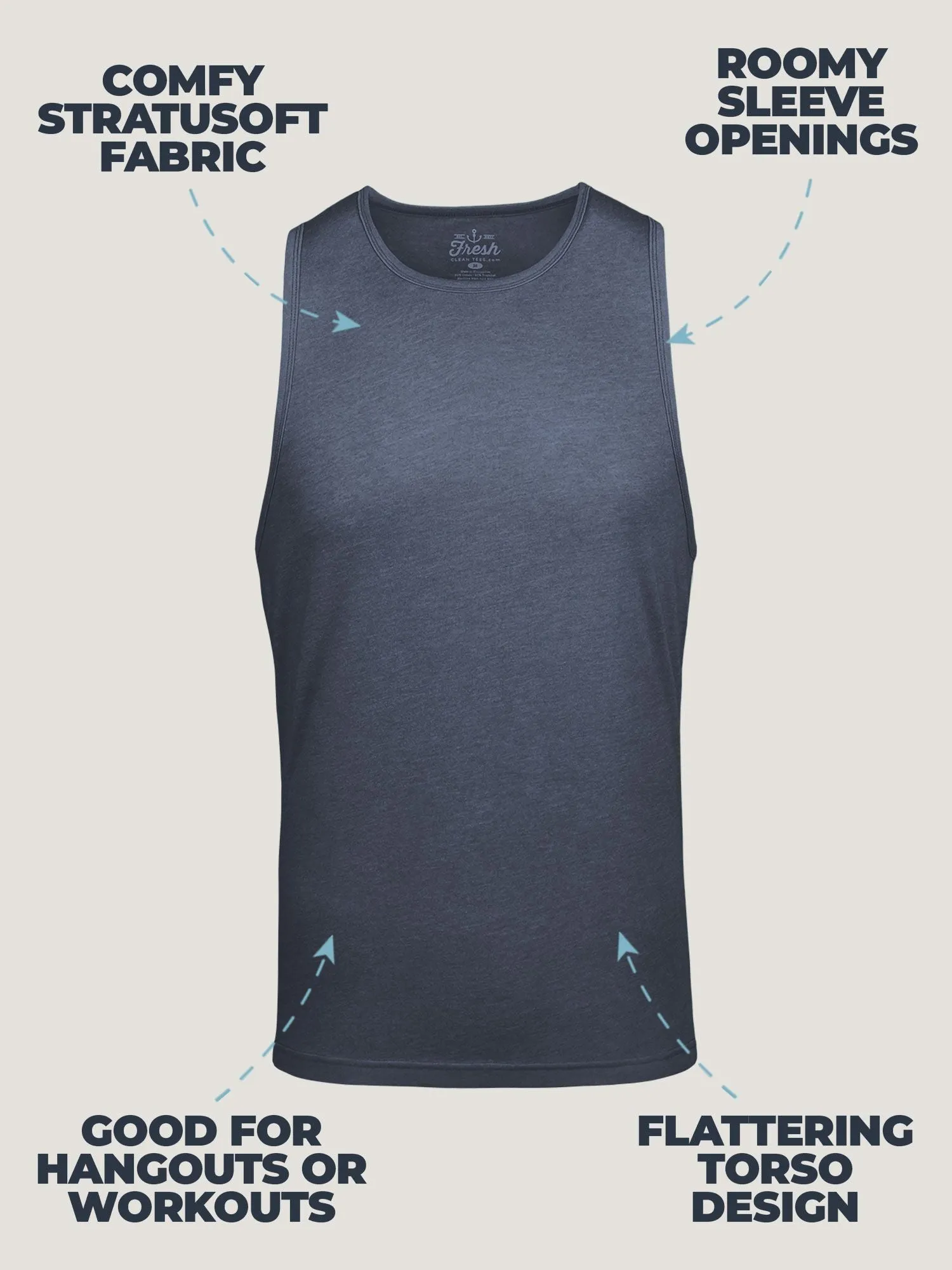 Navy Pacific Beach Tank Top