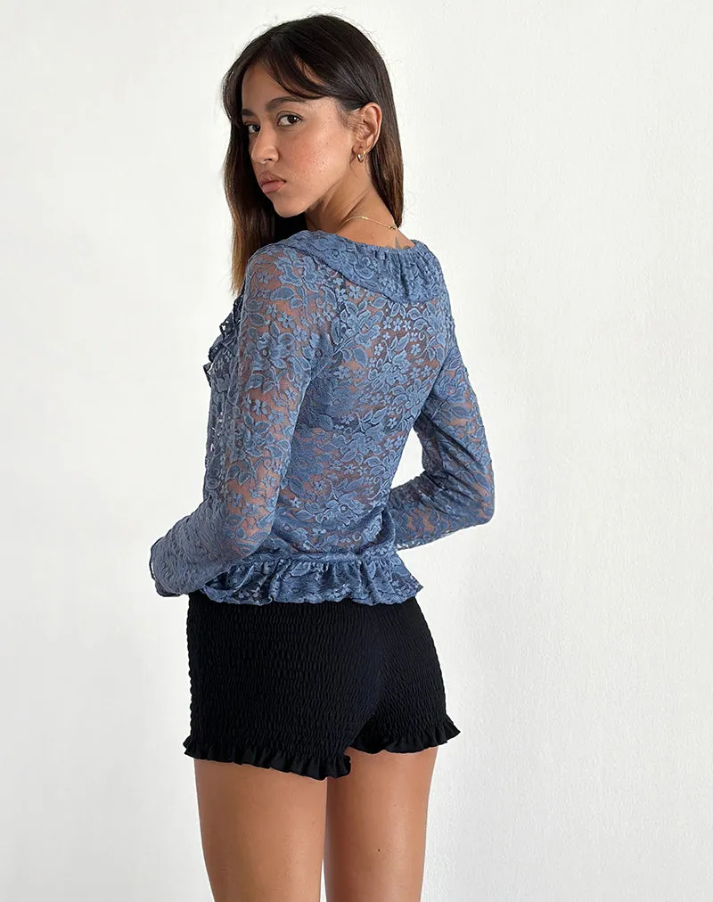 Noemi Cardigan in Moonlight Blue Lace