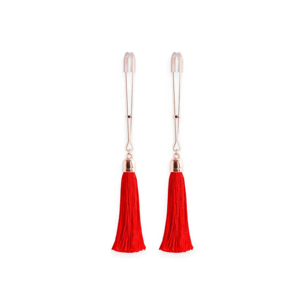 Ns Novelties Metal Nipple Clamps with Red Tassel