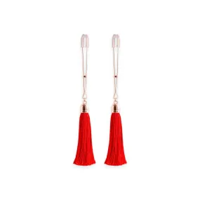 Ns Novelties Metal Nipple Clamps with Red Tassel