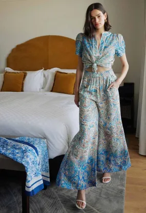 ONCE WAS POSITANO VISCOSE PANT IN CAPRI PAISLEY PRINT