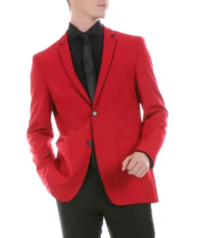 Porter Red Men's Slim Fit Blazer